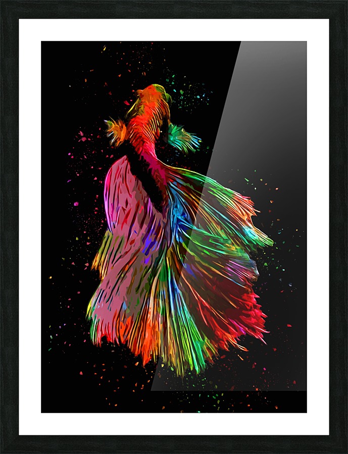 Betta Fish Lover 3 Picture Frame print