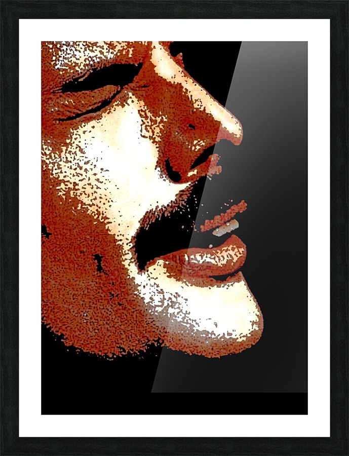 Freddie Mercury Face Picture Frame print