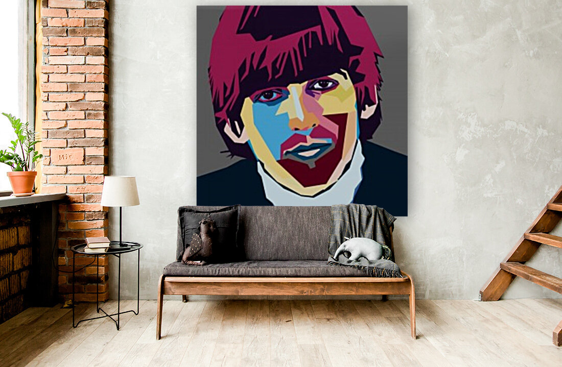 George Harrison POP ART WPAP STYLE by RANGGA OZI Wall Art