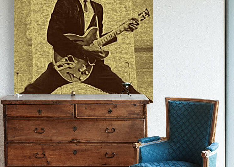 Chuck Berry Retro Vintage Poster 4 by RANGGA OZI