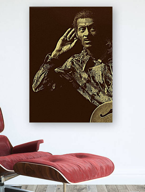 Chuck Berry Retro Vintage Poster 1 by RANGGA OZI