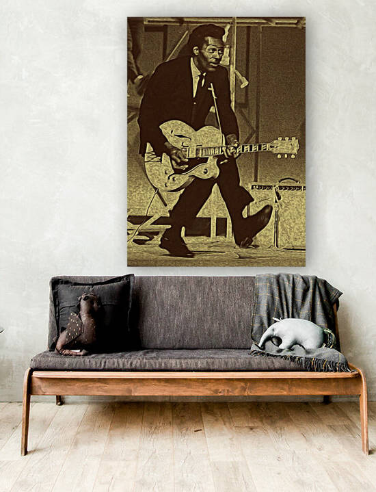 Chuck Berry Retro Vintage Poster 6 by RANGGA OZI