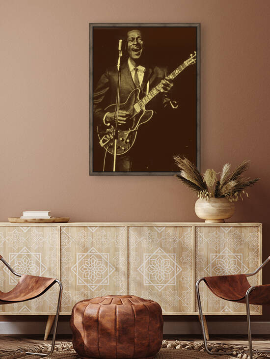 Chuck Berry Retro Vintage Poster 20 by RANGGA OZI