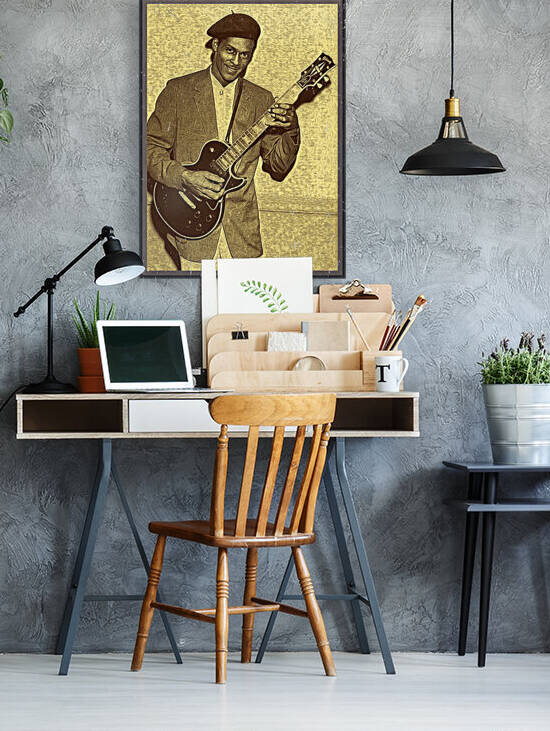 Chuck Berry Retro Vintage Poster 21 by RANGGA OZI