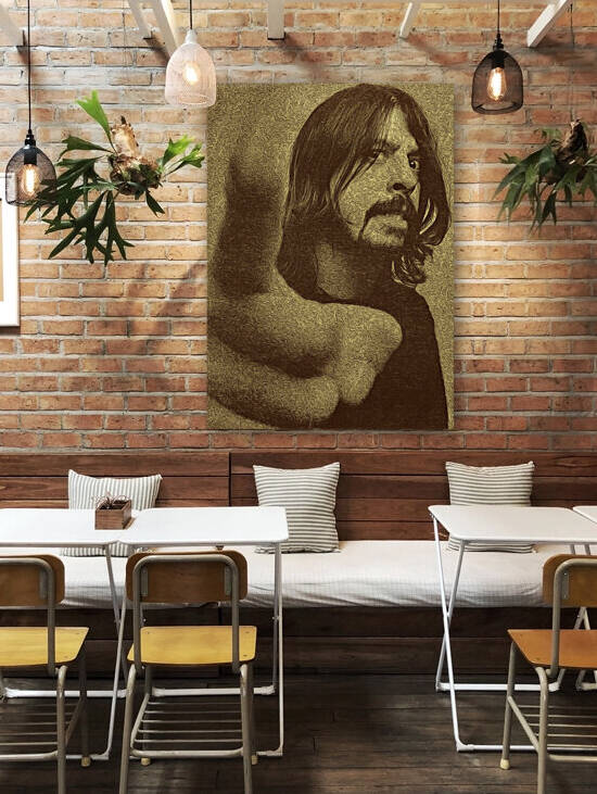 Dave Grohl Retro Vintage Art 3 by RANGGA OZI