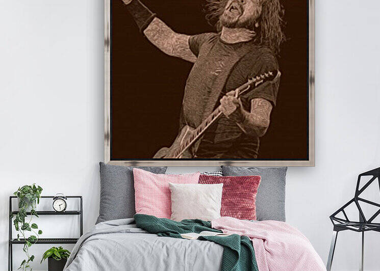 Dave Grohl Retro Vintage Art 5 by RANGGA OZI
