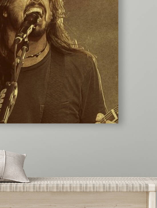 Dave Grohl Retro Vintage Art 11 by RANGGA OZI