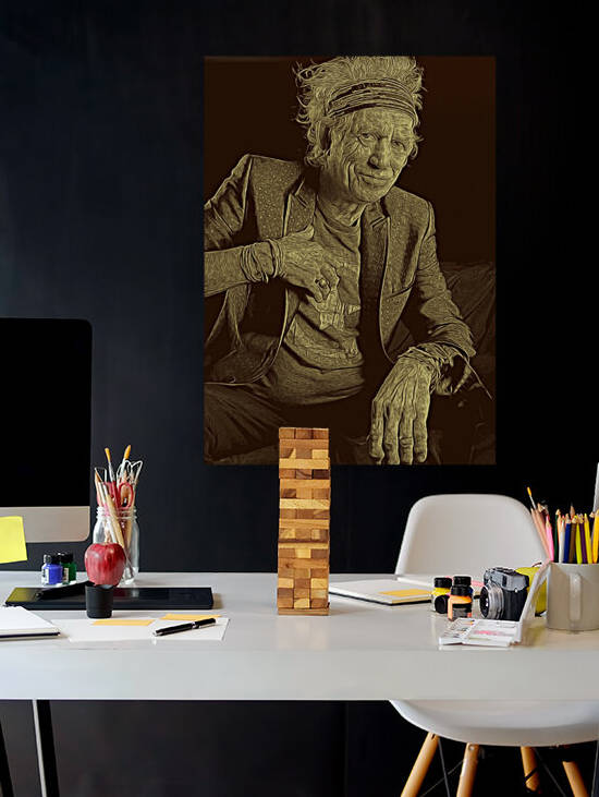 Keith Richards Vintage Painting 11 by RANGGA OZI
