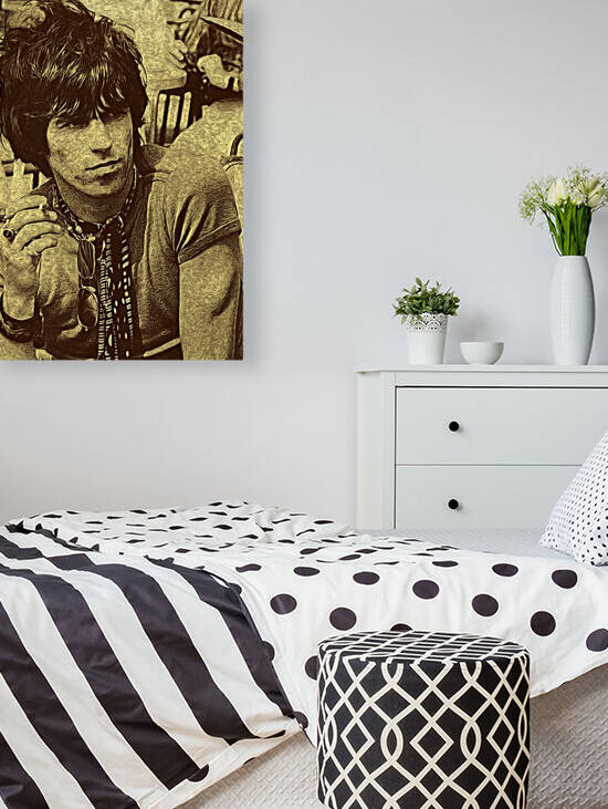 Keith Richards Vintage Painting 1 by RANGGA OZI