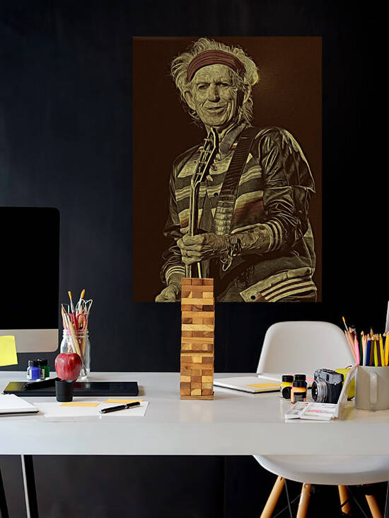 Keith Richards Vintage Painting 14 by RANGGA OZI