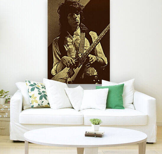 Keith Richards Vintage Painting 3 by RANGGA OZI