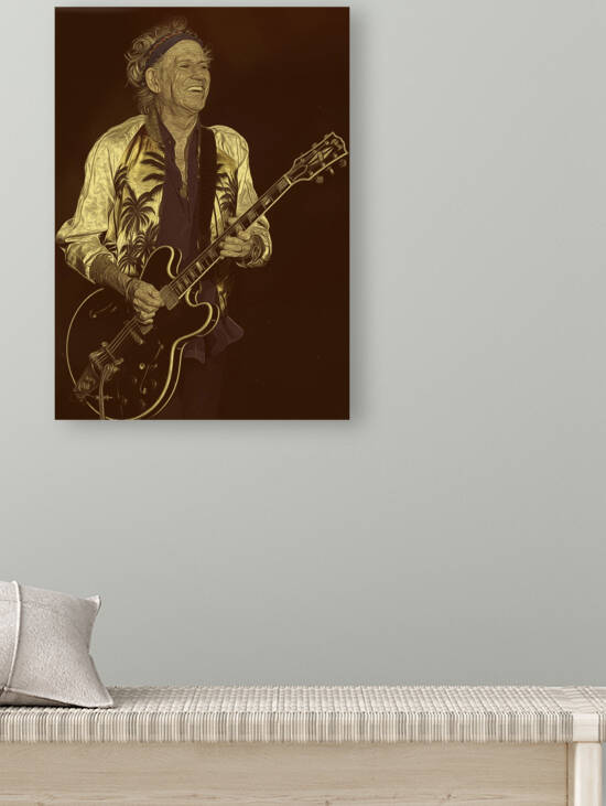 Keith Richards Vintage Painting 7 by RANGGA OZI