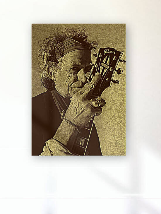Keith Richards Vintage Painting 19 by RANGGA OZI