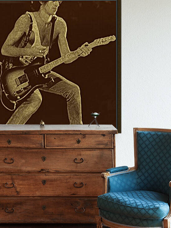 Keith Richards Vintage Painting 27 by RANGGA OZI
