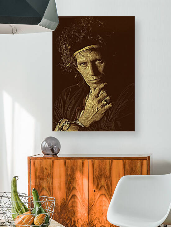 Keith Richards Vintage Painting 21 by RANGGA OZI