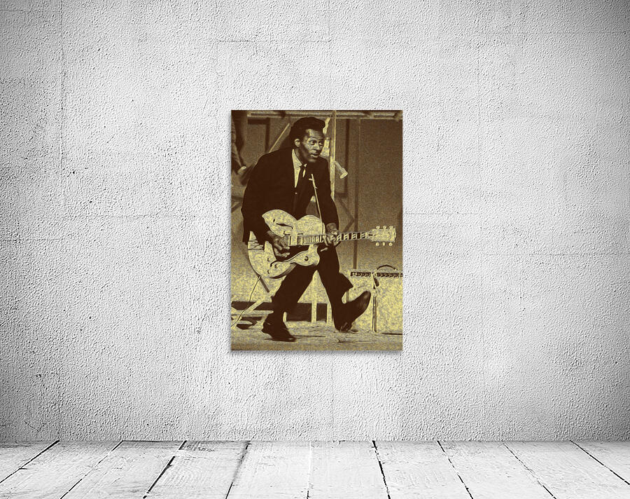 Chuck Berry Retro Vintage Poster 6 by RANGGA OZI Wall Art
