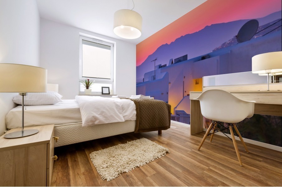 Mykonos Sunset Mural print