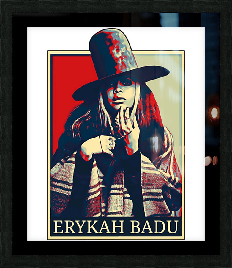 erykah badu 24 Picture Frame print