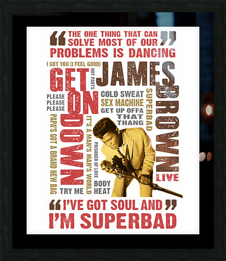 james brown 40 Picture Frame print