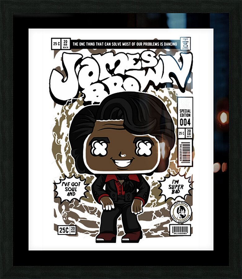 james brown 42 Picture Frame print
