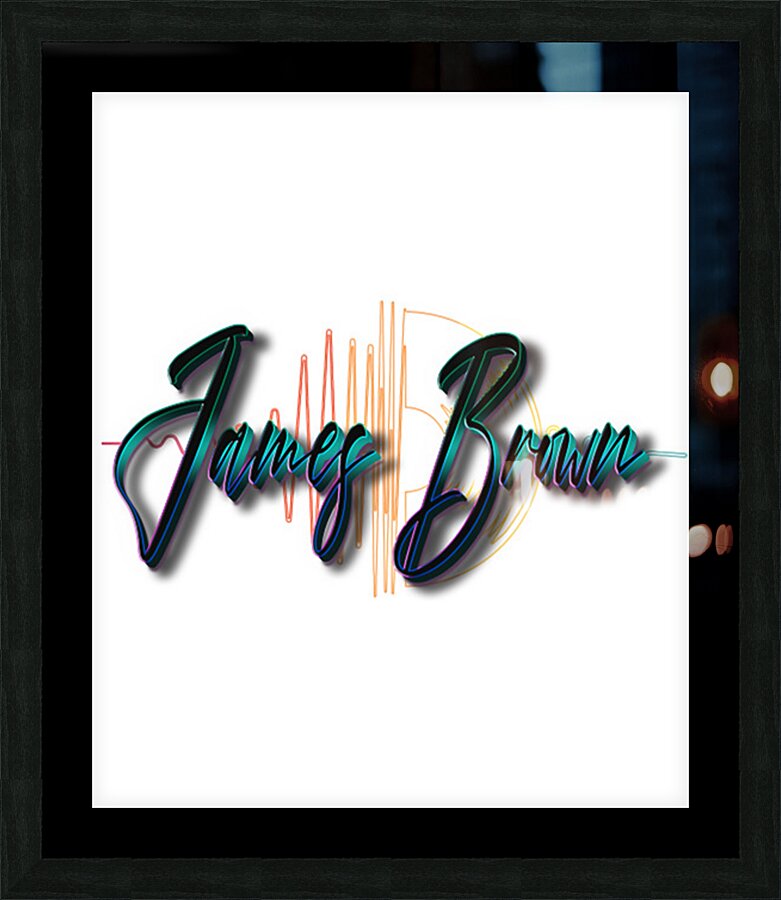 james brown 12 Picture Frame print