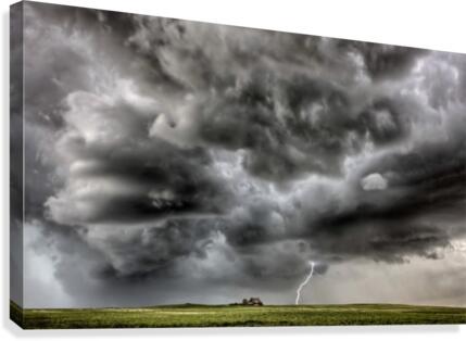 Storm  and Lightning Saskatchewan Canvas Print