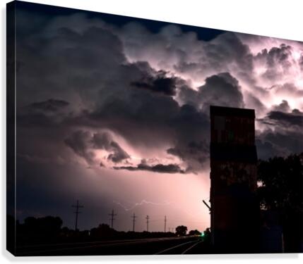 Storm  and Lightning Saskatchewan Canvas Print