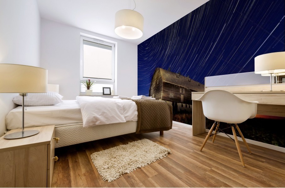 Night Barn Mural print