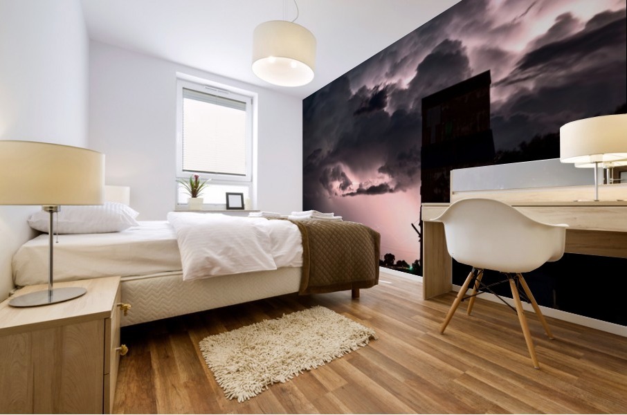 Storm  and Lightning Saskatchewan Mural print