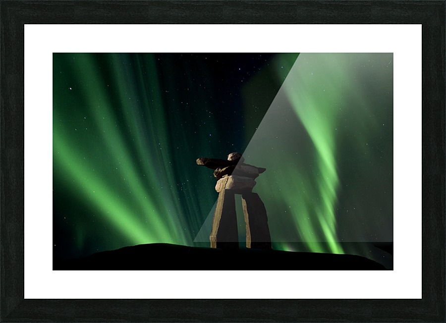 Aurora and Inukshuk Picture Frame print