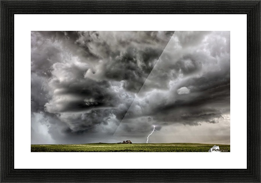 Storm  and Lightning Saskatchewan Picture Frame print