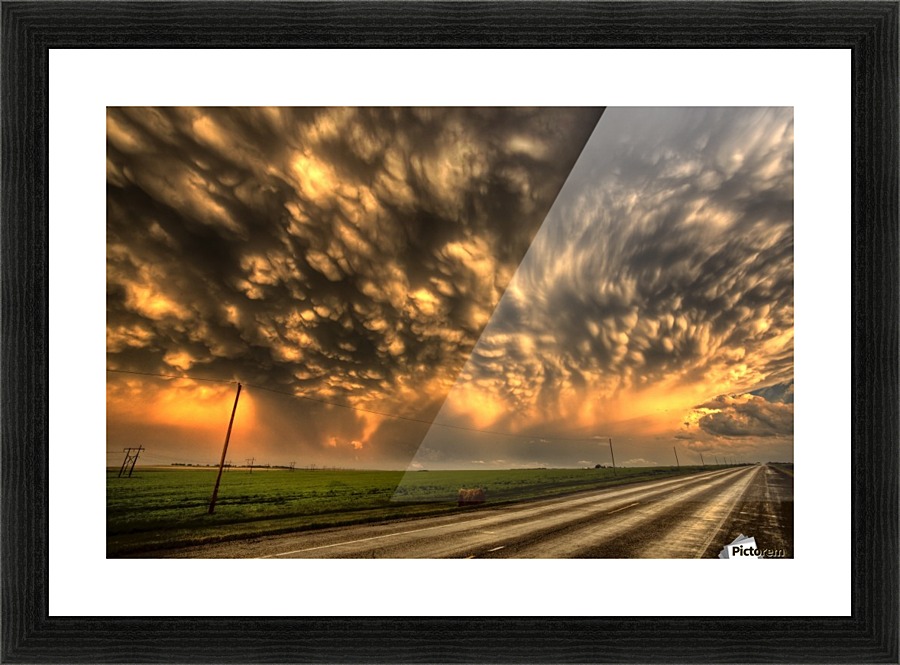 Storm Saskatchewan Canada Sunset Picture Frame print