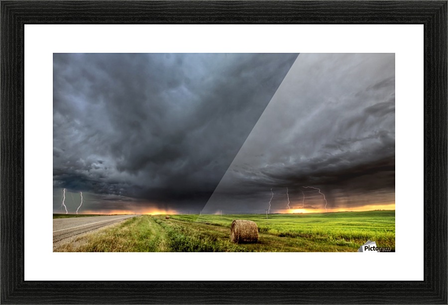Storm Saskatchewan Canada Picture Frame print