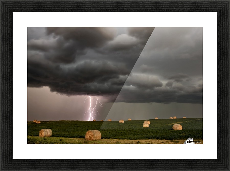 Storm  and Lightning Saskatchewan Picture Frame print