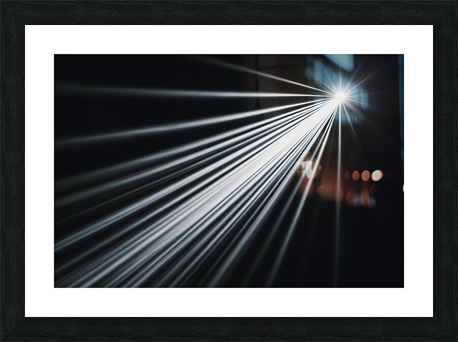 black background that emphasizes the intensity of Picture Frame print