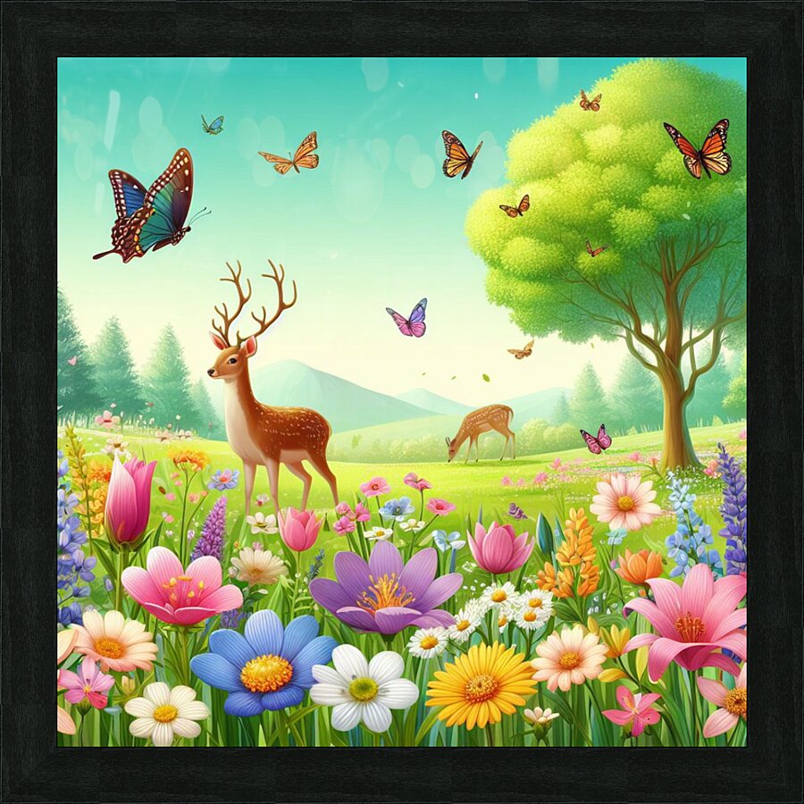 Printemps paradisiaque Picture Frame print