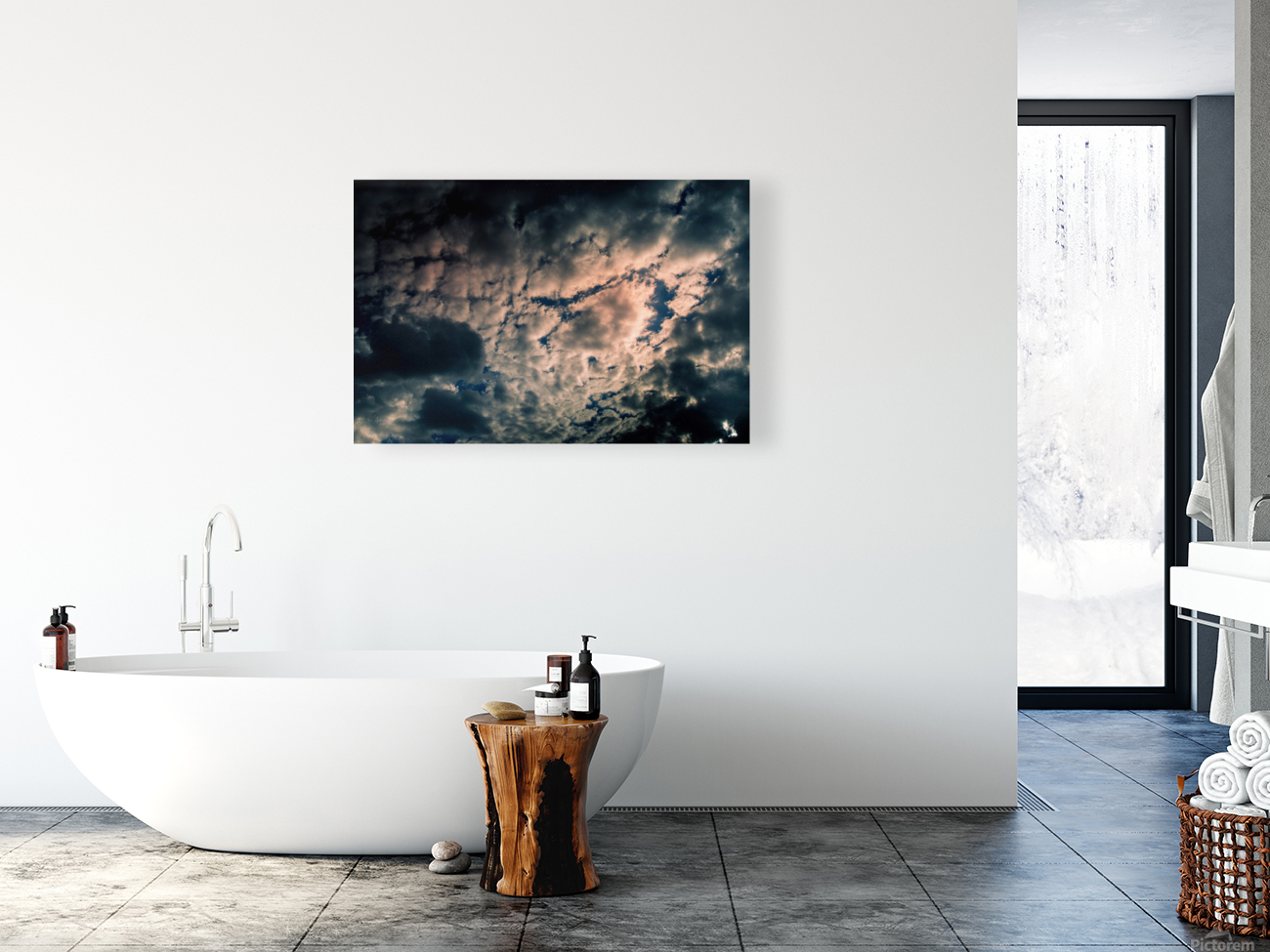 Dramatic Sky With Stormy Clouds Reproduction