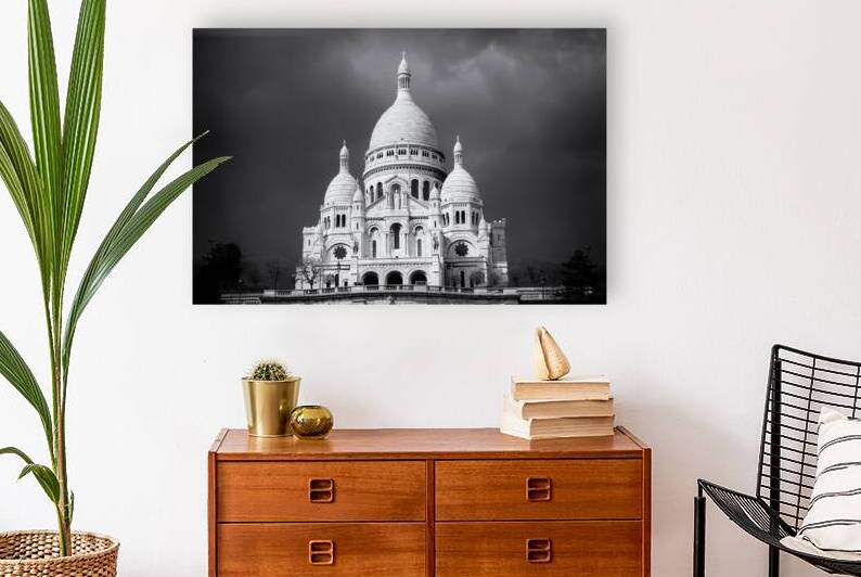 Basilica of the Sacred Heart in Paris in Black and White by Andreea Eva Herczegh