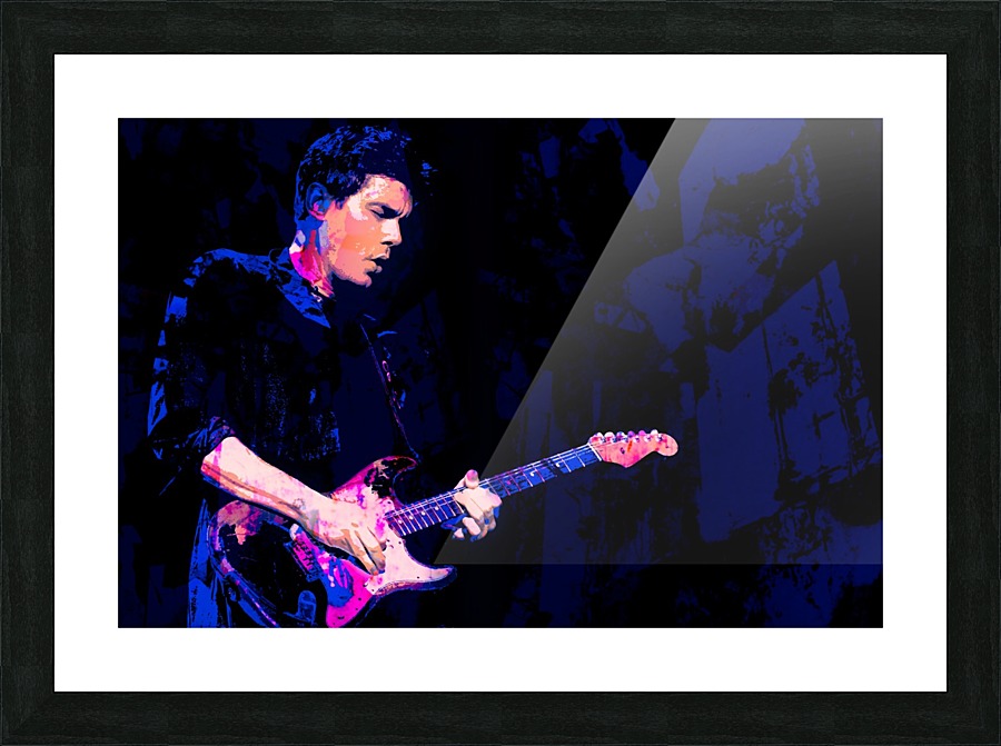 John Mayer Abstract Portrait  Picture Frame print