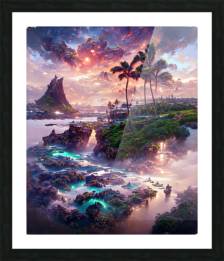 lagoon 4 Picture Frame print
