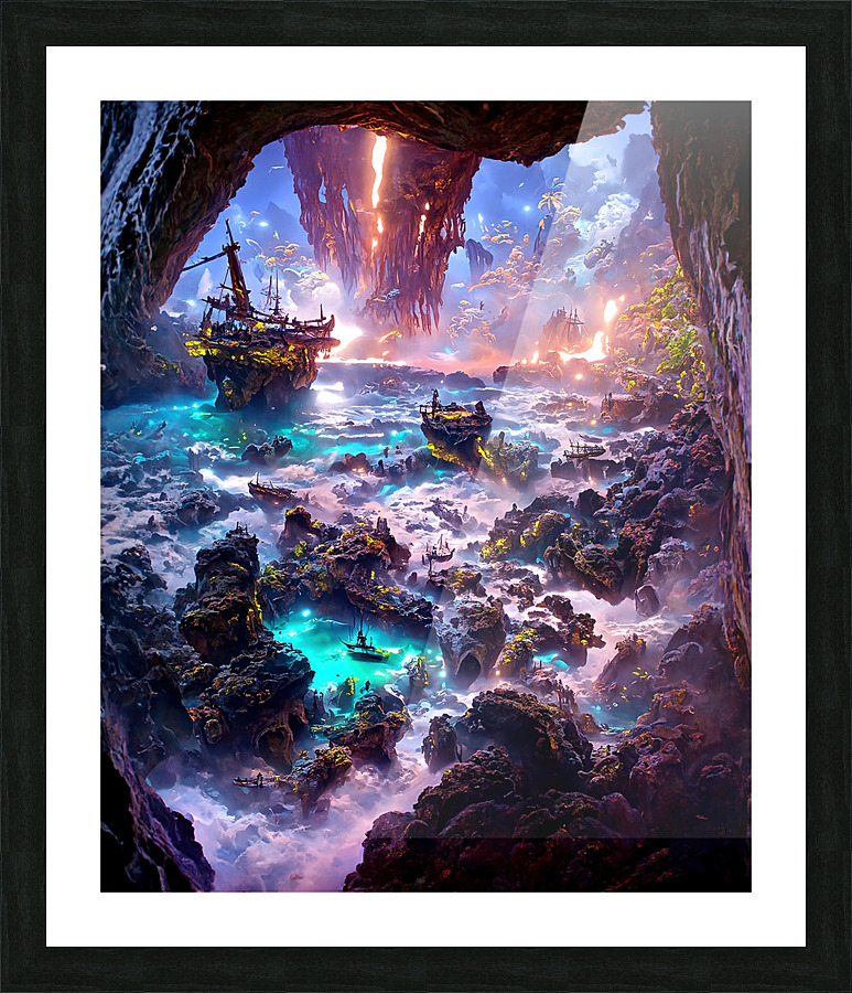 pirate caves 1 Picture Frame print
