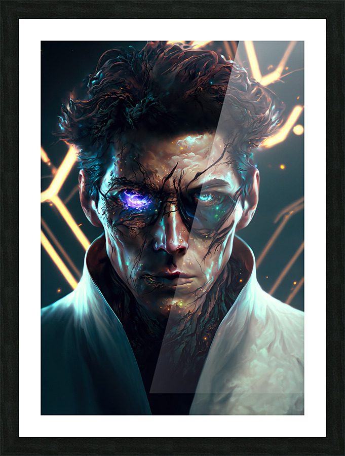 cyberpunk x aizen Picture Frame print