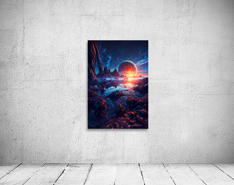 Celestial landscape during dusk Wall Preview