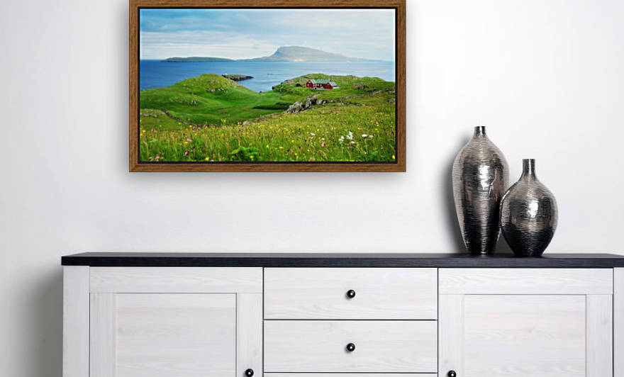 Faroe green field Reproduction