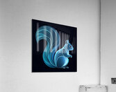 Celestial Squirrel: A Futuristic Dance of Light and Mystery Acrylic Print