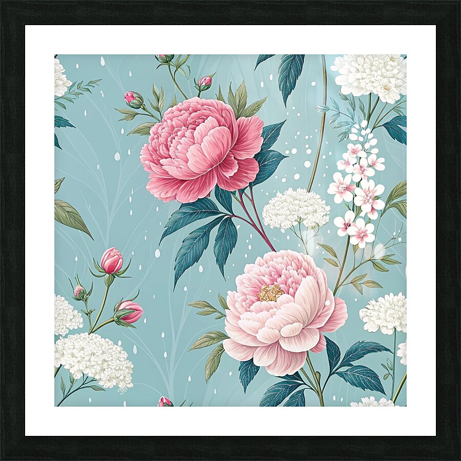Touch of Serenity: Animated Florals That Breathe with You Picture Frame print