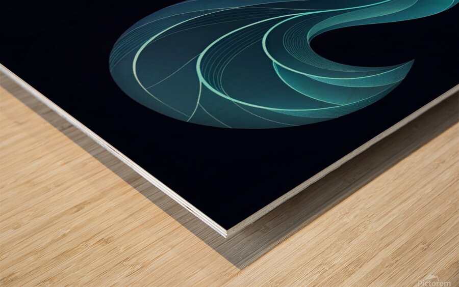 Celestial Squirrel: A Futuristic Dance of Light and Mystery Wood print