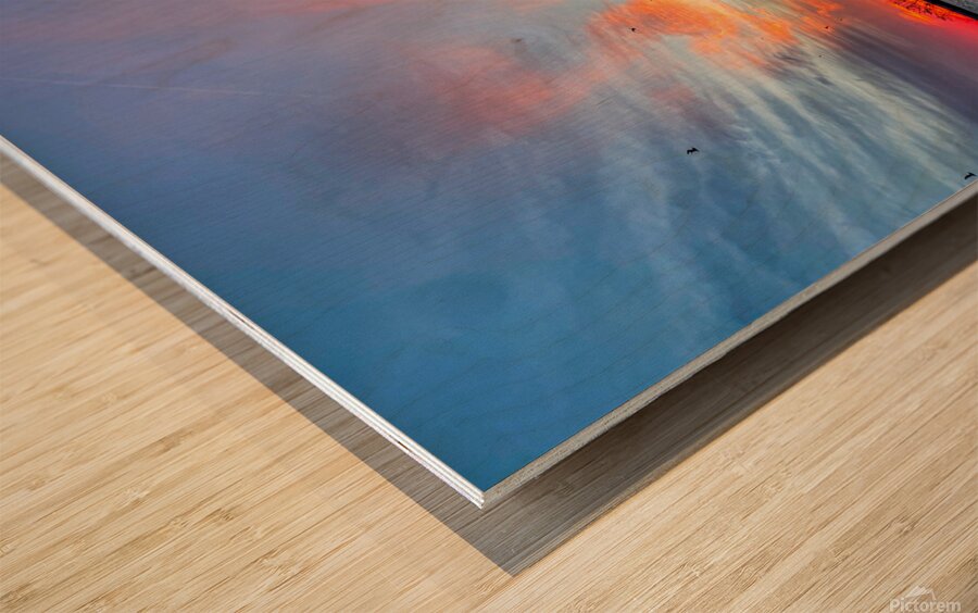 Erie Sunrise Wood print