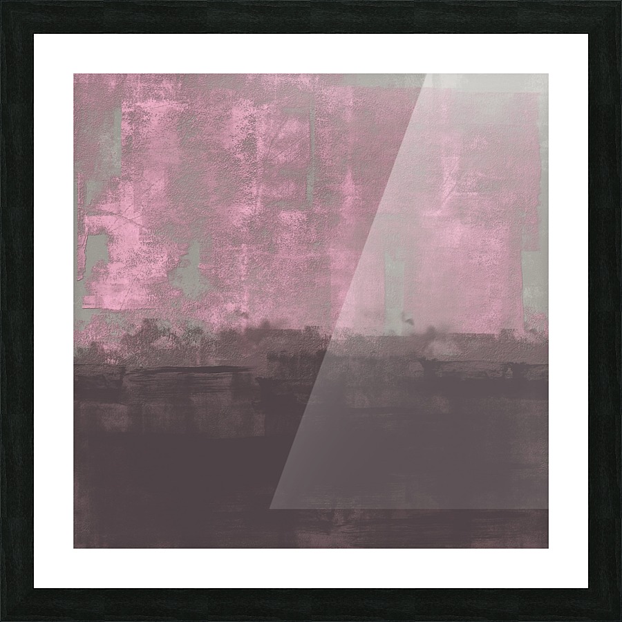 Gray pink theme 41 Mallow dark Picture Frame print