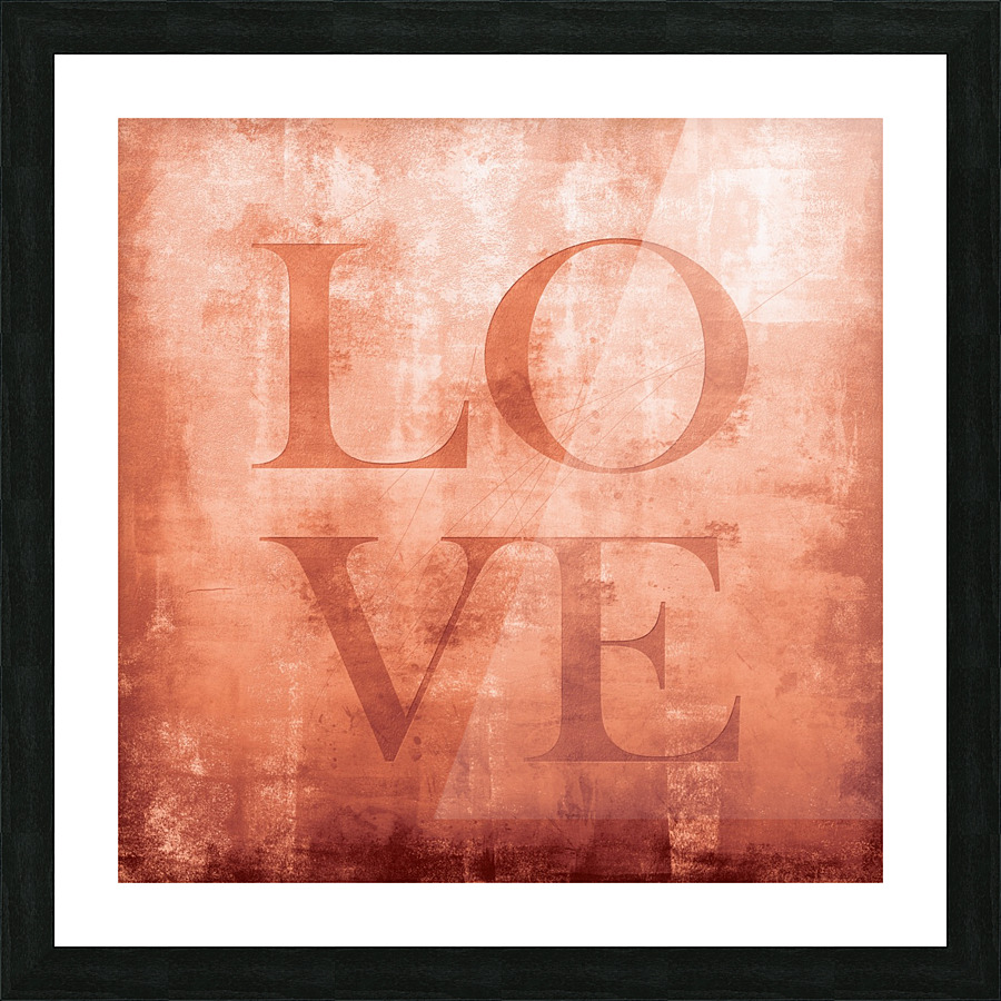 LOVE 67 rose brick Picture Frame print